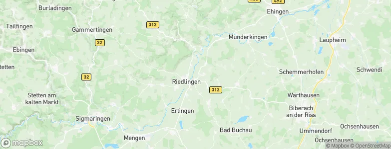 Tübingen Region, Germany Map