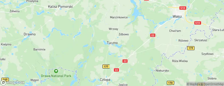 Tuczno, Poland Map