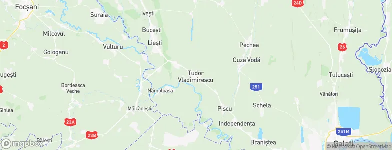 Tudor Vladimirescu, Romania Map