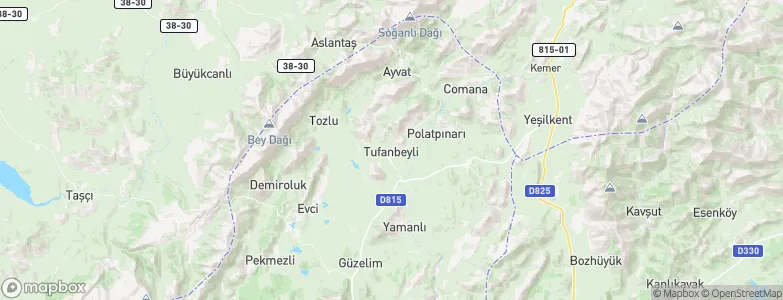 Tufanbeyli, Turkey Map