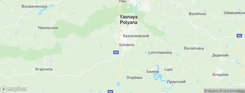Tul’skaya Oblast’, Russia Map
