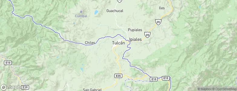 Tulcán, Ecuador Map