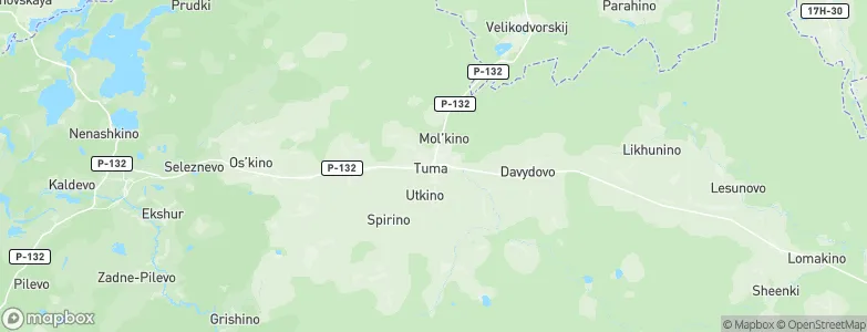 Tuma, Russia Map