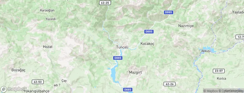 Tunceli, Turkey Map