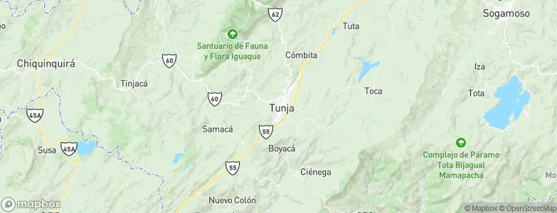 Tunja, Colombia Map