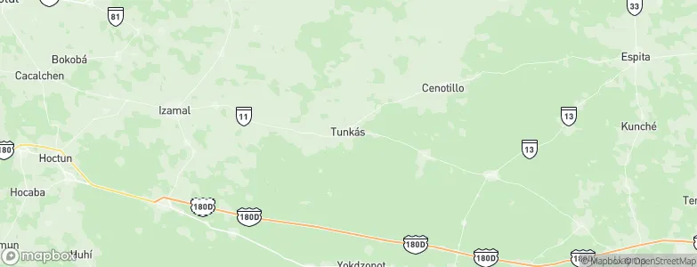 Tunkas, Mexico Map