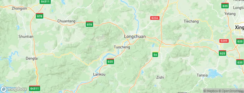 Tuocheng, China Map