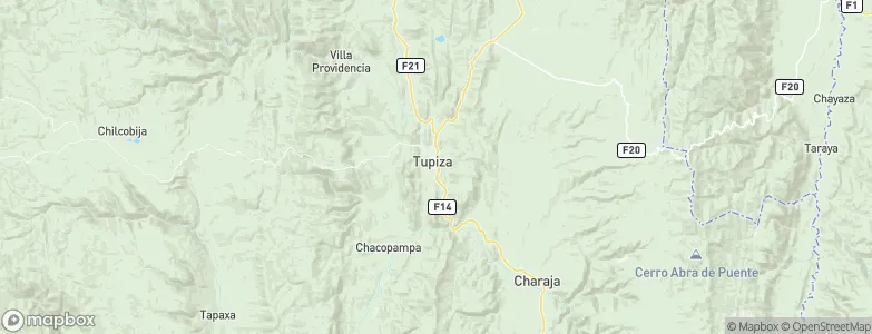 Tupiza, Bolivia Map