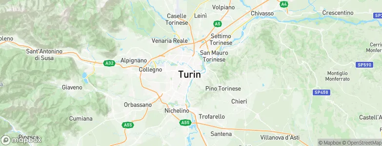 Turin, Italy Map