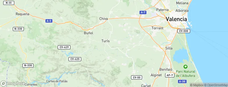 Turís, Spain Map
