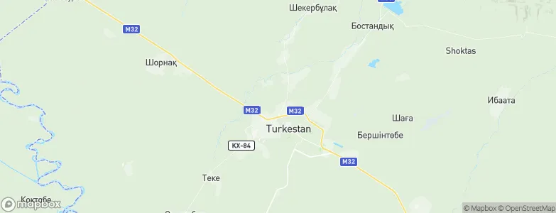 Turkestan, Kazakhstan Map