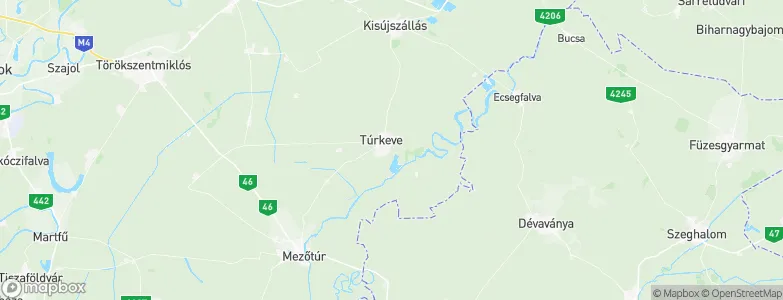 Túrkeve, Hungary Map