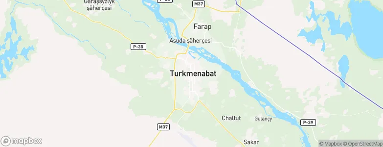 Turkmenabat, Turkmenistan Map