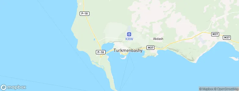 Türkmenbaşy, Turkmenistan Map