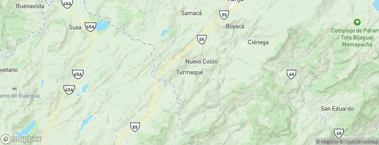 Turmequé, Colombia Map