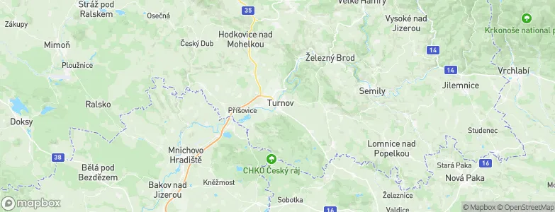Turnov, Czechia Map