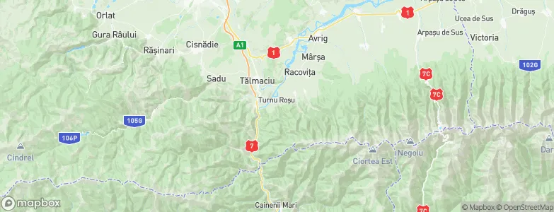 Turnu Roşu, Romania Map