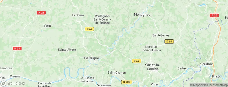 Tursac, France Map
