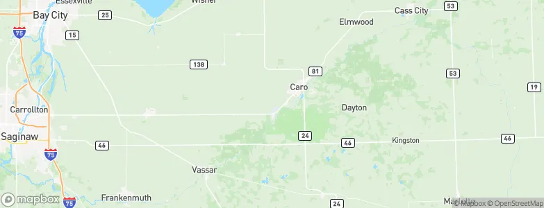 Tuscola County, United States Map