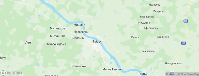 Tutayev, Russia Map