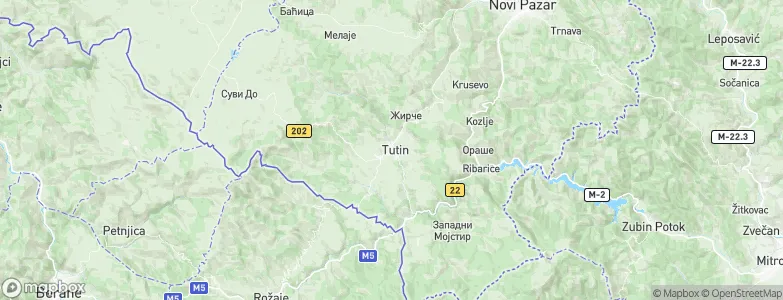 Tutin, Serbia Map