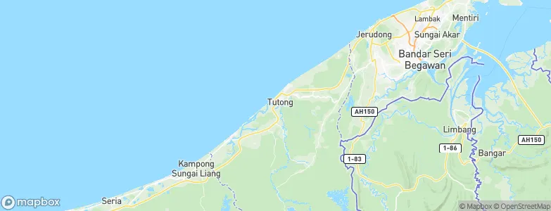 Tutong, Brunei Map