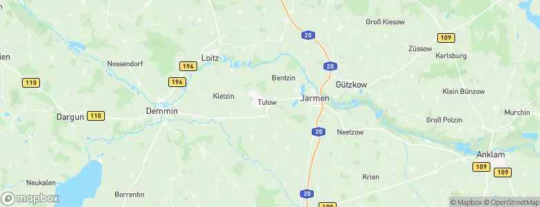 Tutow, Germany Map