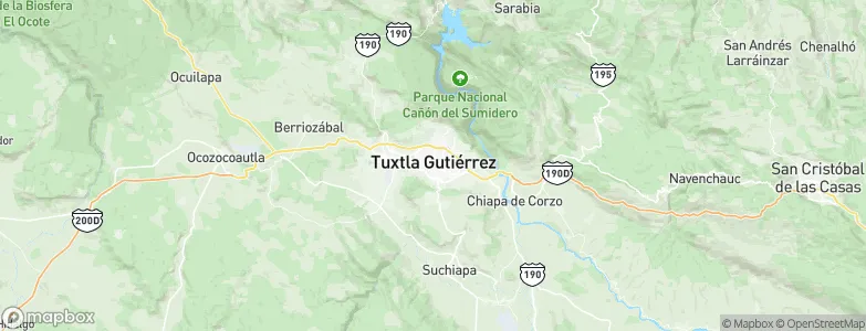Tuxtla Gutiérrez, Mexico Map