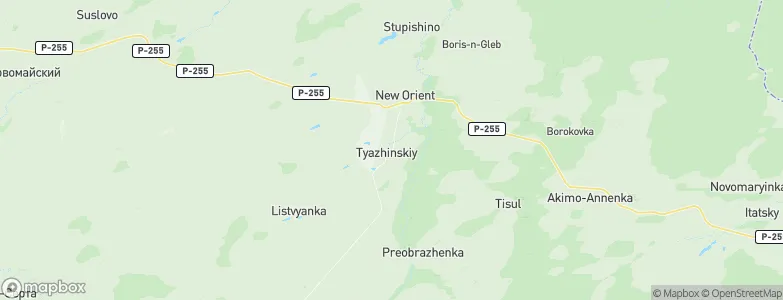 Tyazhinskiy, Russia Map