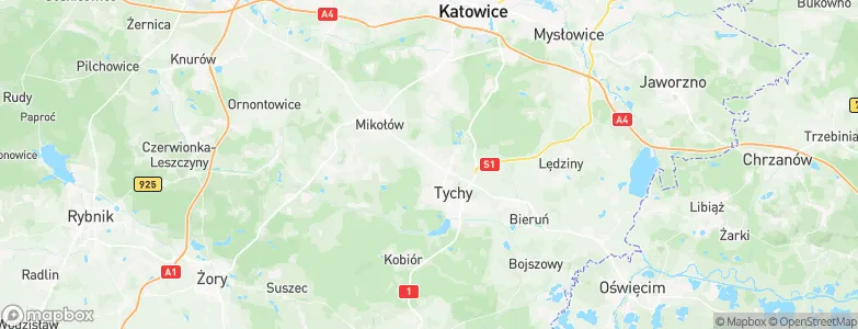 Tychy, Poland Map