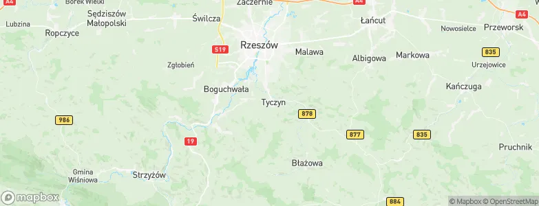 Tyczyn, Poland Map