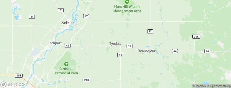 Tyndall, Canada Map