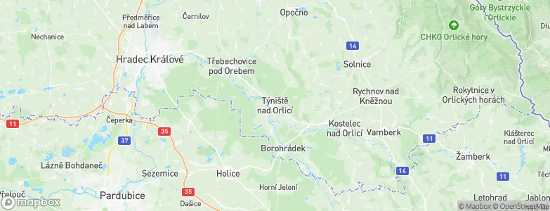 Týniště nad Orlicí, Czechia Map