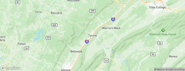 Tyrone, United States Map