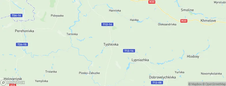 Tyshkivka, Ukraine Map