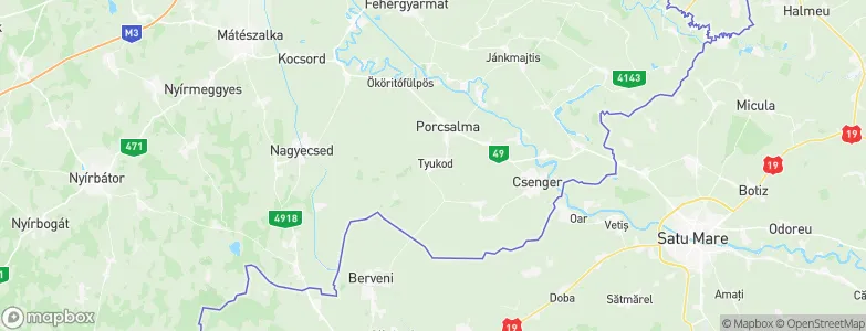 Tyukodi Újtelep, Hungary Map