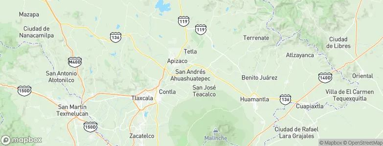 Tzompantepec, Mexico Map