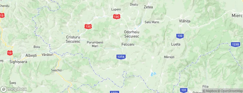 Tăureni, Romania Map