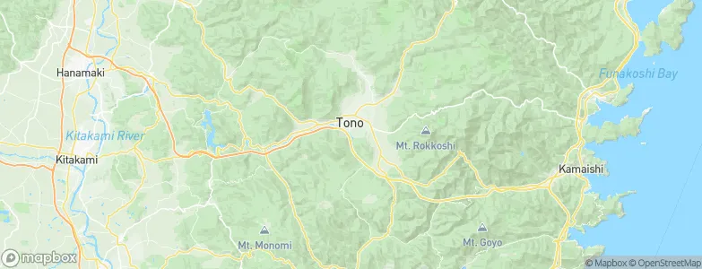 Tōno, Japan Map