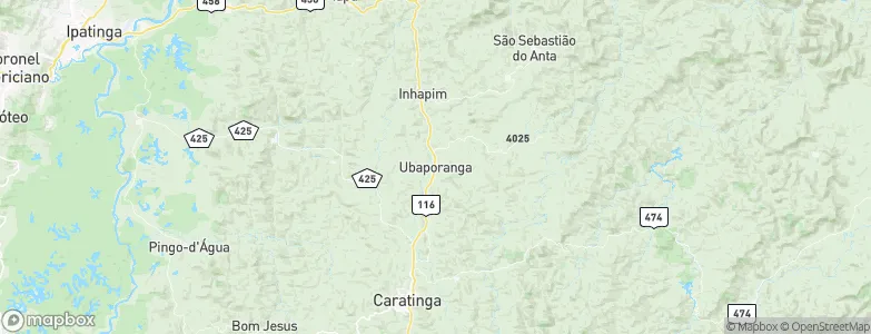 Ubaporanga, Brazil Map