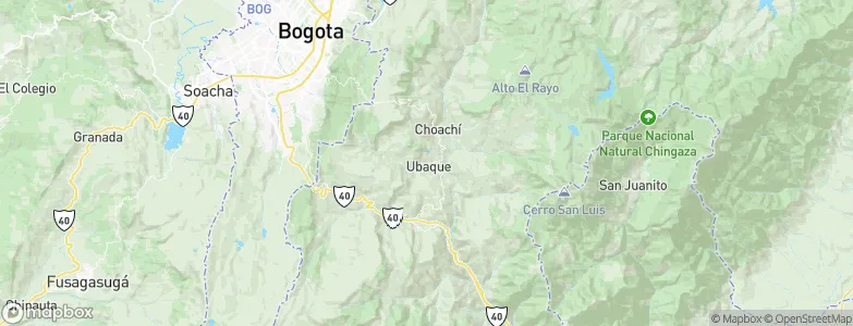 Ubaque, Colombia Map