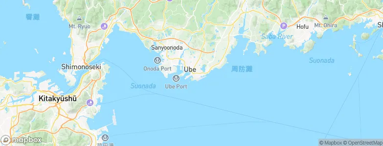 Ube, Japan Map