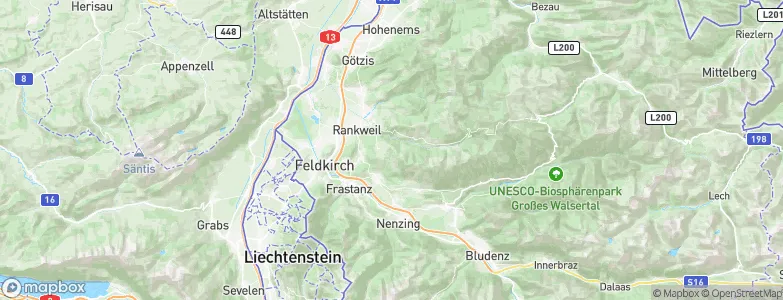 Übersaxen, Austria Map