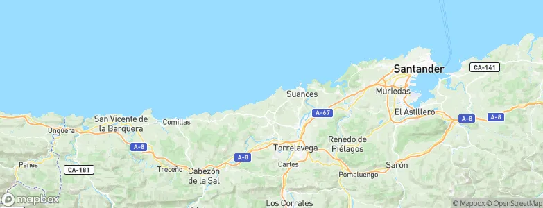 Ubiarco, Spain Map