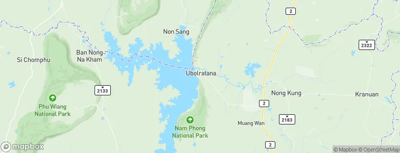 Ubonratana, Thailand Map