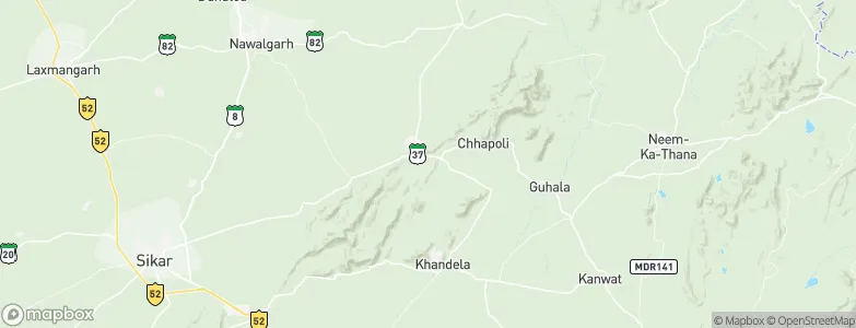 Udaipur, India Map