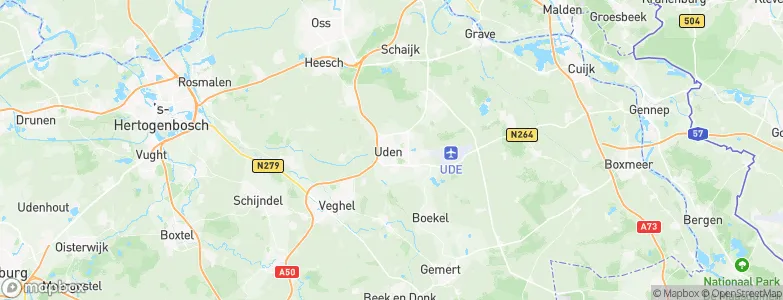 Uden, Netherlands Map