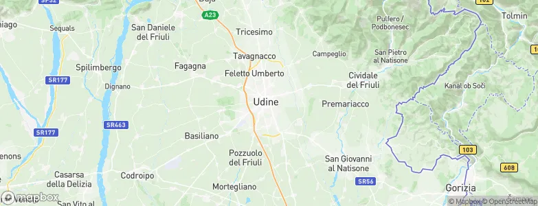 Udine, Italy Map