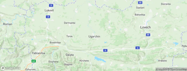 Ugarchin, Bulgaria Map