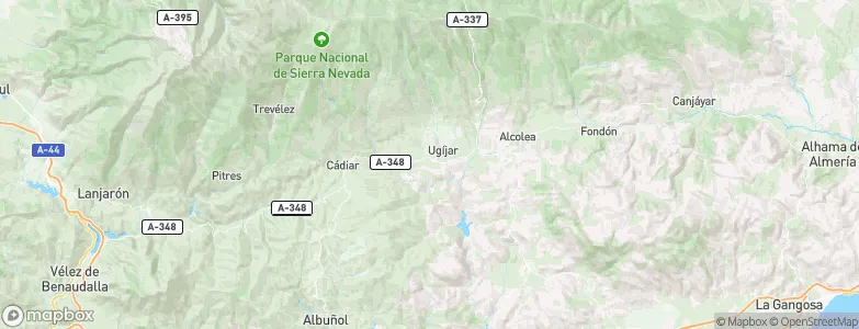 Ugíjar, Spain Map